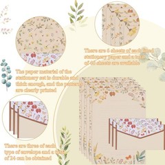 72Pcs Stationery Paper and Envelopes Set Contain 48Pcs Letter AB5230,