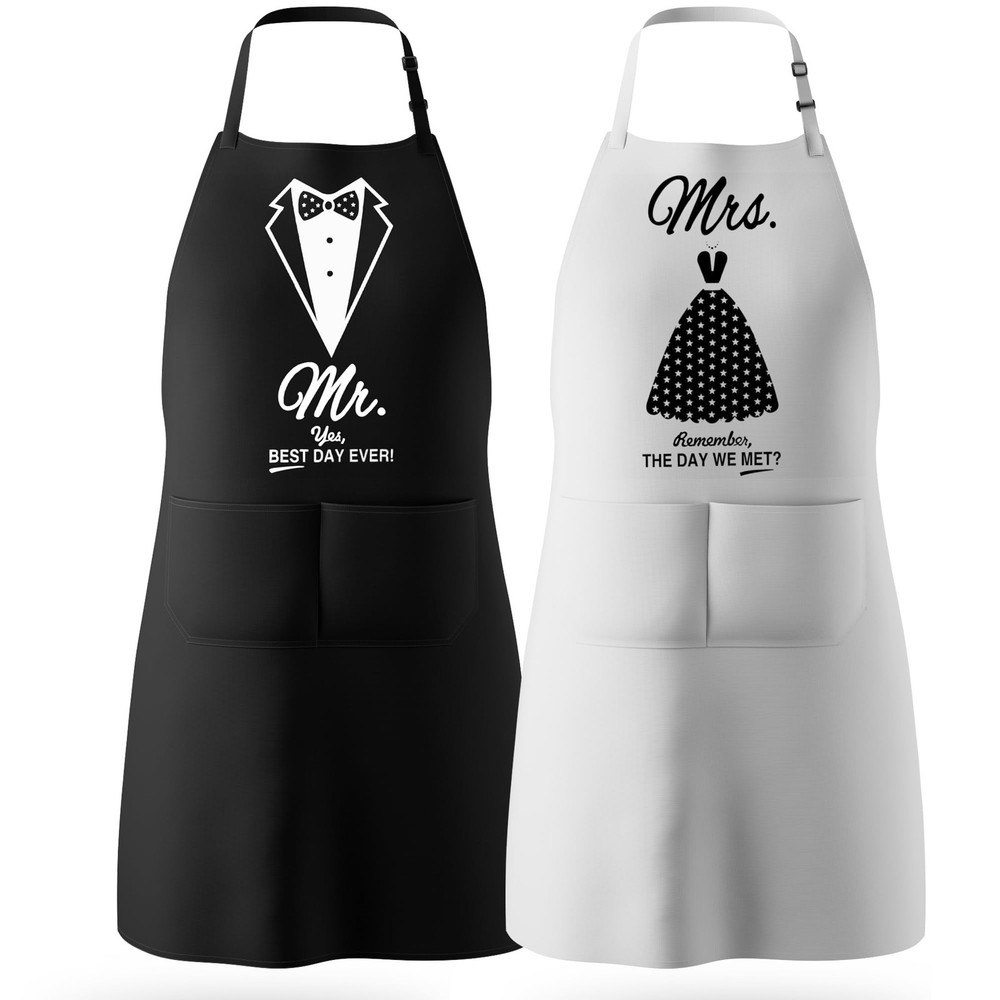 Wedding Gifts Engagement Gifts for Couples Mr and Mrs Aprons for Couples Gift…