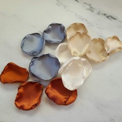 Dusty Blue, Terracotta Rose Petals for Western Wedding Decor, Flower Girl Petals