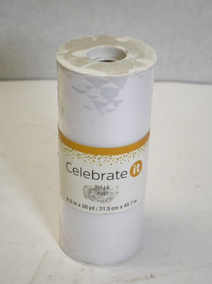 Celebrate It Tulle 271561 8-1/2″ x 50 yds 100% Polyester White