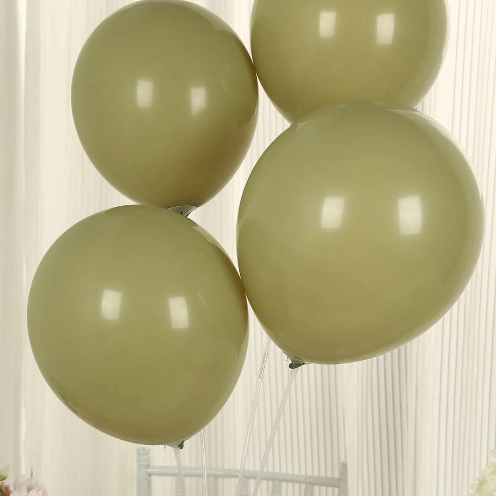 50 OLIVE GREEN 12″ Biodegradable Latex Matte Pastel Balloons Party Wedding