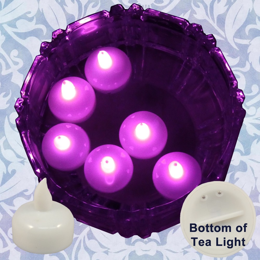 FREESH 18X Waterproof LED Floating Tealight Flameless Candle Wedding Party Pink