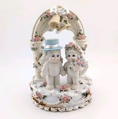 Vintage Dreamsicles Wedding Cake Topper Pastel Floral ‘Kristin’