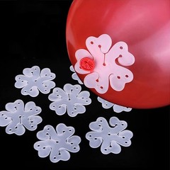 AKOAK 50 Pieces Flower Shaped Balloon Clip 6-6.5 cm /2.3-2.56 inches, White