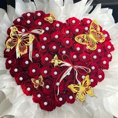 Flower Bouquet Accessories & Crowns for Flower Bouquets, Including 5 Pcs Cake Mi