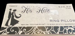 Wedding Ring bearer pillow Hobby Lobby NIP