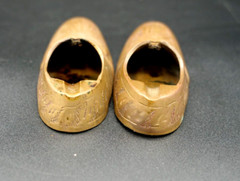 Vintage Solid Brass Poe Pair Of Shoes India Handmade Casual Footwear Ashtray