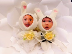 Personalized 3D Faces on Stuffed Toys – Wedding Rabbit Couple