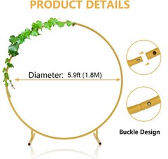 Metal Wedding Arch Backdrop Stand Round Backdrop Stand Stable Balloon Arch Stand