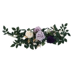 Bohemia Wedding Chair Decorations 6Pcs Purple Beige Green Floral Arrangement