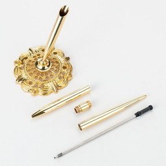Metal Ballpoint Pen Attached Base Stand Desk Office Counter Wedding Guest Sign