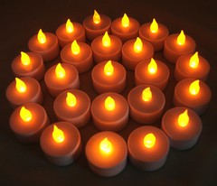 24 piece set of LED tealight battery operated no-smoke light