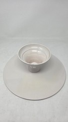 John Derian Threshold 12″ Round SPIDER Web Halloween cake stand Beige