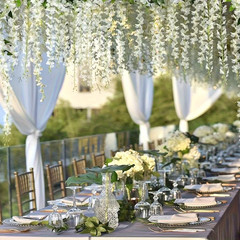 10 Pack Artificial Wisteria Hanging Flowers Silk Vine Wedding Party Decor