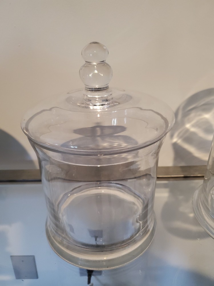 *NEW* 11″ tall Clear Glass Apothecary Jars with Lid