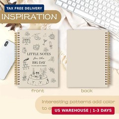 Wedding Notebook Journal 5.5×8.3, Wedding Engagement Gifts for Couples, Bridal G