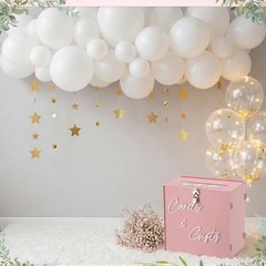 Light Pink Acrylic Wedding Card Box Slot Lock 10x6x10 Inch Money Gift Party