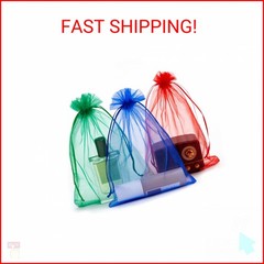LOOKSGO 50 Pcs 6×9 Inches Wedding Party Favor Gift Bag Drawstring Organza Bags 1