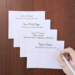 500 Pcs Bulk A2 Invitation Envelopes in White Peel & 500 White,