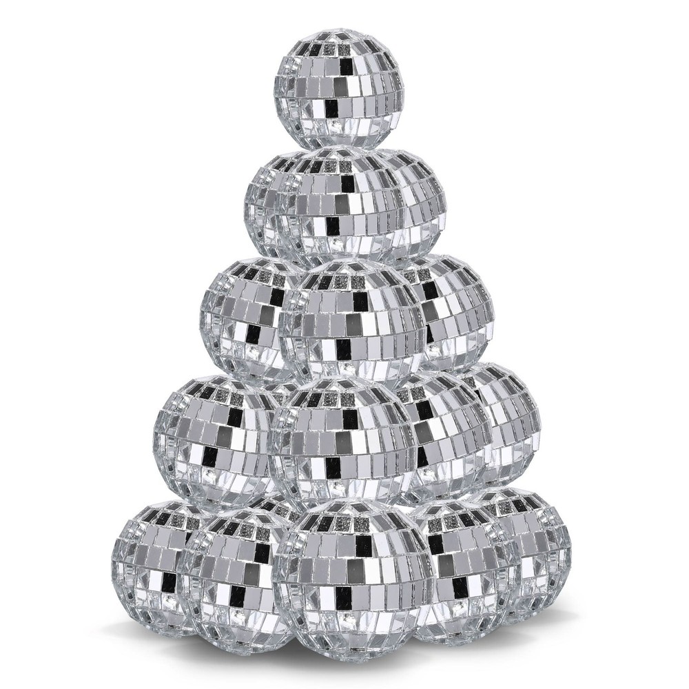 Yescom 20PCS 1.6″ Small Disco Ball Mirror Mini Hanging for Events Wedding Party