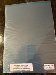 Fluorescent White 100 Translucent A9 Vellum unfolded wrap 8 1/2 x 12 flat 30 LB