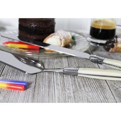 French Home 2 Piece Laguiole Faux Ivory Conoisseur Cake Slicer and Server Set