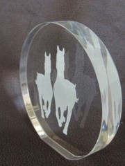 Acrylic Galloping Horses Western Cake Topper