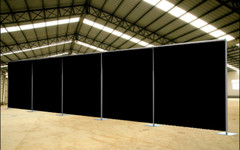 QUICK BACKDROP KIT 10 FT TALL x 10 FT – 50 FT WIDE PIPE WITH DRAPE(BLACK DRAPES)
