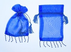 Jewelry Bags Organza Bags BLUE Gift Pouch Candy Wedding Favor Mix 5×7 3×4 48pcs