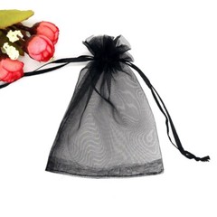 100pcs Mini Drawstring Organza Bags Party Gift Pouches Jewelry Packing 70x90mm