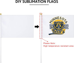 Remerry 100 Pieces Blank Sublimation Flags to Decorate 5. 51 X 8. 27 Inches Smal