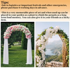 Jumbo White Wedding Arch Ceremony Metal Backdrop Garden Arch Frame Pergola Stand