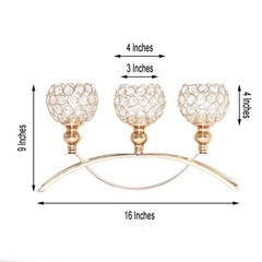 16″ wide Candelabra Beaded Globes Candle Holders Centerpiece Wedding Decorations