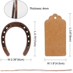 10pcs Good Lucky Horseshoe Wedding Favors with Kraft Tags Rustic Horseshoe Gi…
