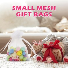 50 Count White Organza Drawstring Bags 3×4 – Luxurious Gift Packaging Solution