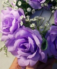 1 Wedding Decorations Quinceanera Anniversary TABLE Silk Lavender Flower Basket