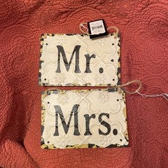 Mr. and Mrs. hanging decor