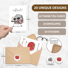 Premium Funny Thank You Cards, Teacher Appreciation Cards with Envelopes, Cut…