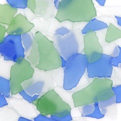 Atoplutly 14oz Frosted Sea Glass Pieces for Crafts Medium, Blue White Green
