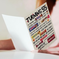 Funny 55th Birthday Card for Women Men, Happy 55th Birthday Gifts Him Her, Un…