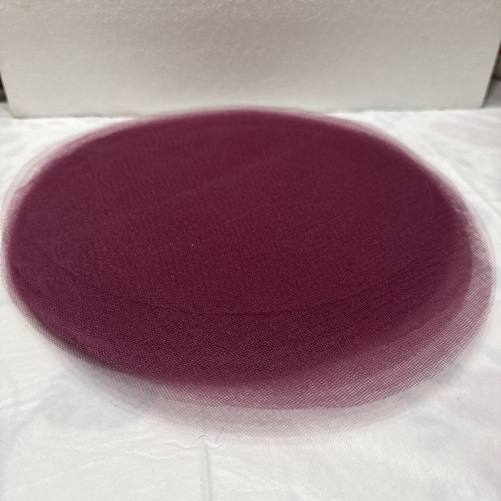 Burgundy Tulle Circles 9″ Round 125 Pieces Party Favors New Old Stock(56)