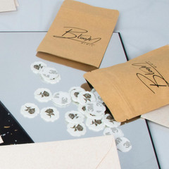 Wax Seal Stickers Self Adhesive for Wedding Invitations and Envelopes Gold Flora