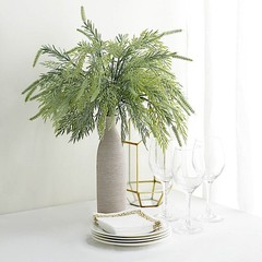 2 Frosted Green 15″ ARTIFICIAL Sagebrush LEAVES Faux Greenery Stems Party Events