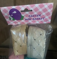 12 Pc Mini Bamboo Easter Baskets Pastel Bamboo Woven