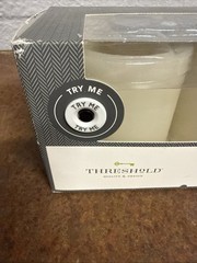 Threshold LED Pillar Candle Set 2PK 3in Cream Color