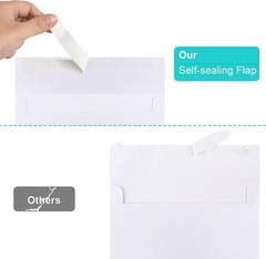 Joyberg 50 Packs 5×7 Envelopes, White A7 Envelopes (5.25×7.25in),