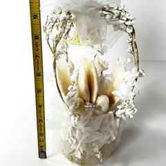 VTG Coast Novelties Spun Cotton Doves Wedding Cake Topper 2 Doves Bell 9″