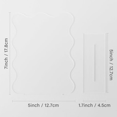 Frosted Acrylic Wave Sign with Stand Blank Table Numbers Base 5×7 In 10 Pack