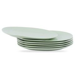 Stone Lain Delilah Dinner Plate 6-Piece Dish Set Porcelain Lime Green