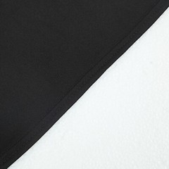 6 ft x 3 ft Matte BLACK Fitted Spandex Half Moon Backdrop STAND COVER Party